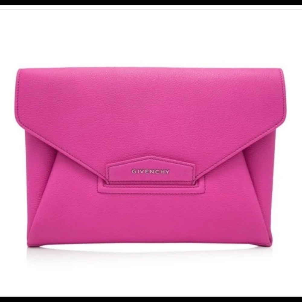 Givenchy Antigona envelope clutch pink